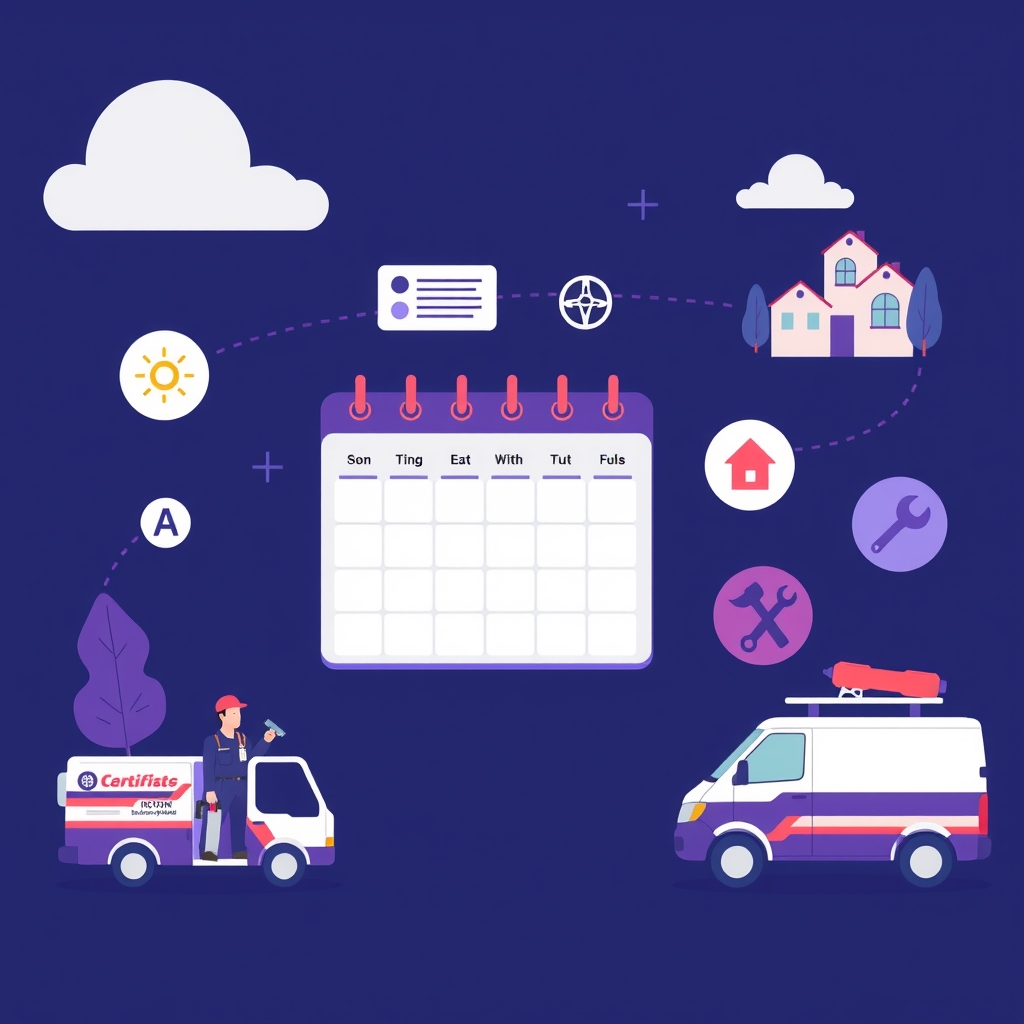 calendar with scheduled appointments